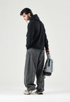 LEVI'S Felpa con cappuccio RELAXED GRAPHIC HOODIE nero per uomo con tasca a marsupio e logo frontale 34581-0061 . LEVI'S® 