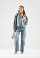 LEVI'S Jeans 501® '90S Med Indigo blu da donna con lavaggio medio, effetto vissuto A1959-0146 . LEVI'S® 