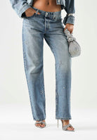 LEVI'S Jeans 501® '90S Med Indigo blu da donna con lavaggio medio, effetto vissuto A1959-0146 . LEVI'S® 