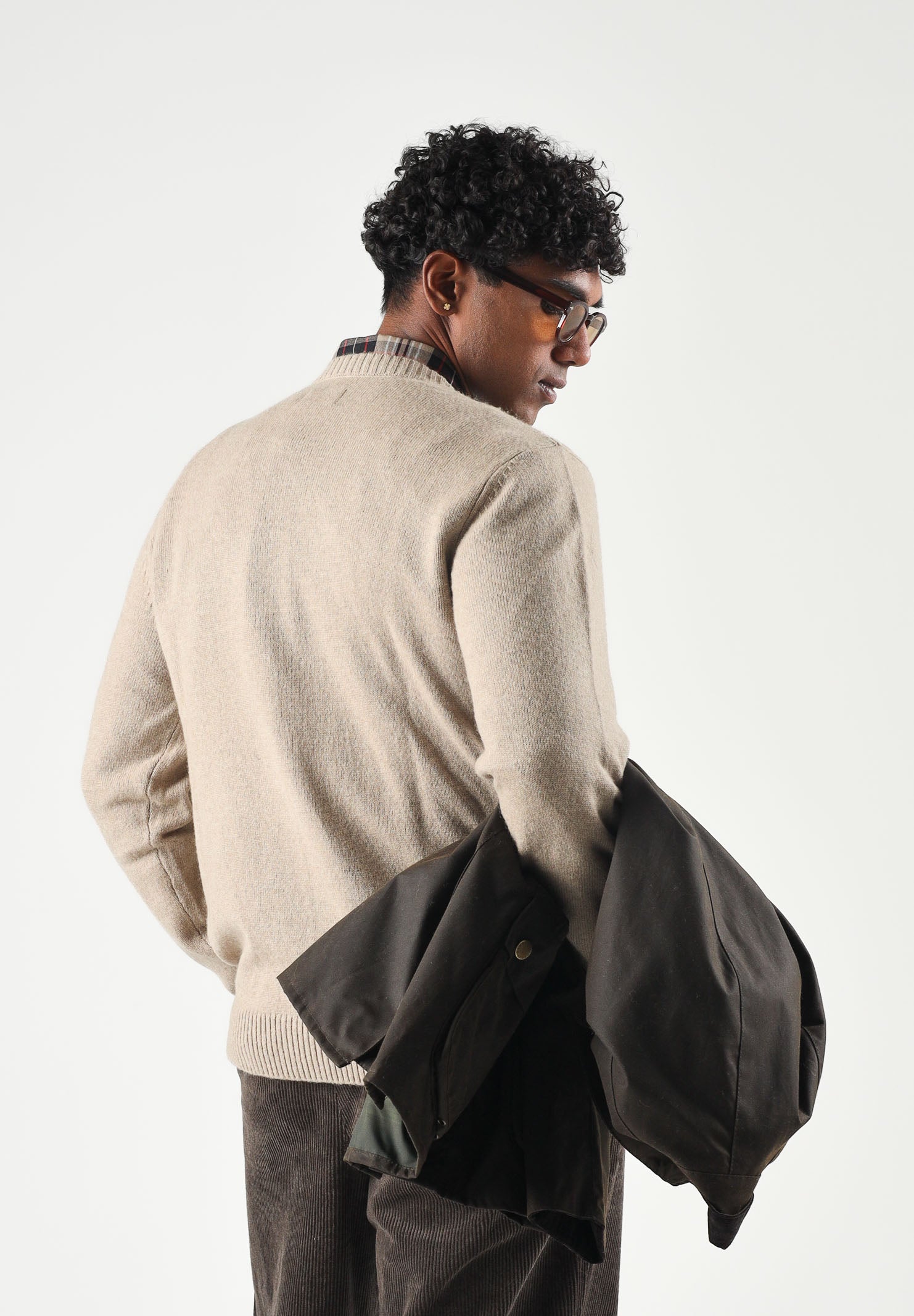 LEVI'S® Maglione girocollo DIAMOND LATICE VINTAGE khaki neutral beige da uomo A4320-0035 . LEVI'S® 