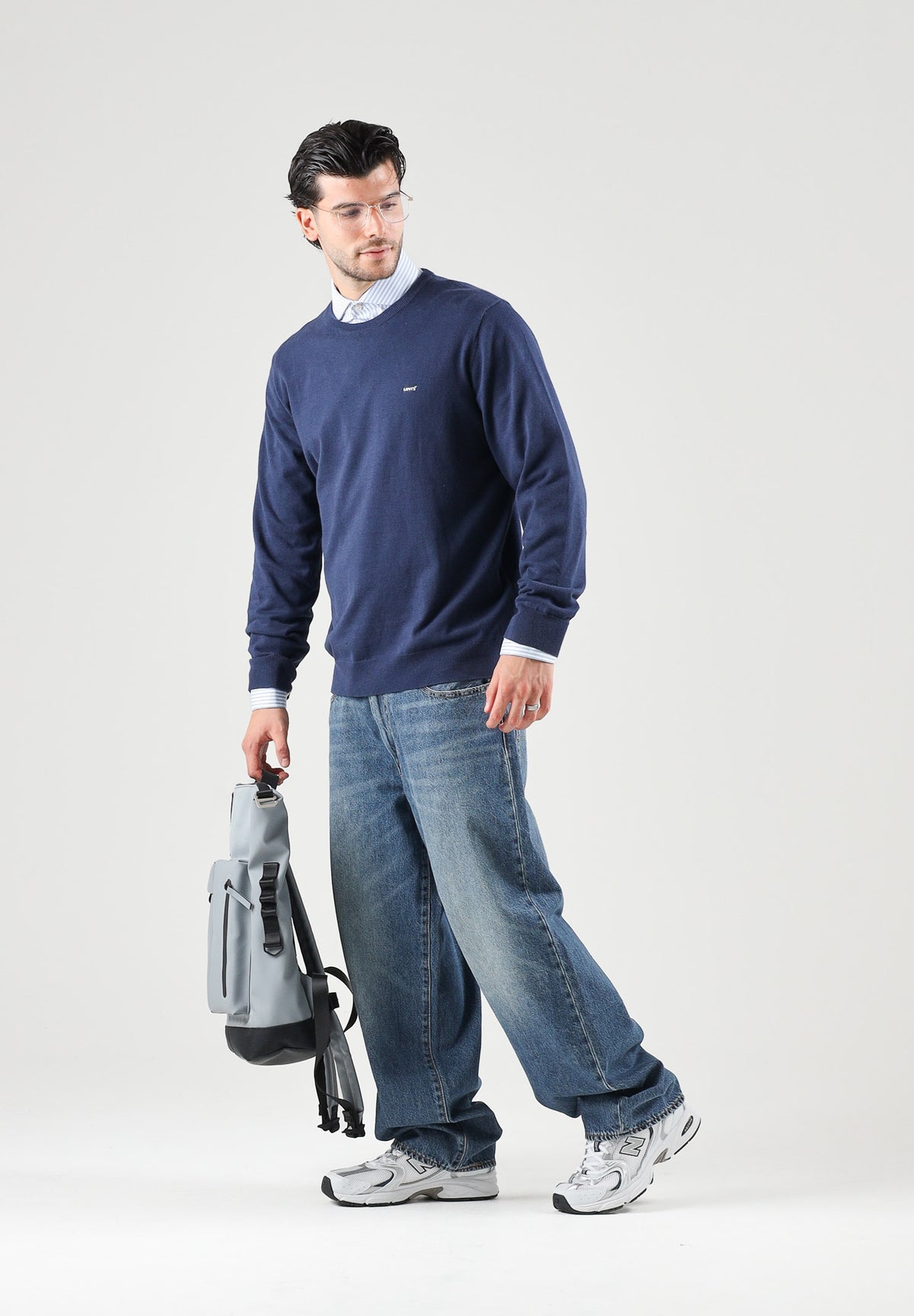 LEVI'S® Jeans blu per uomo con lavaggio medio e taglio baggy A4750-0128 . LEVI'S® 