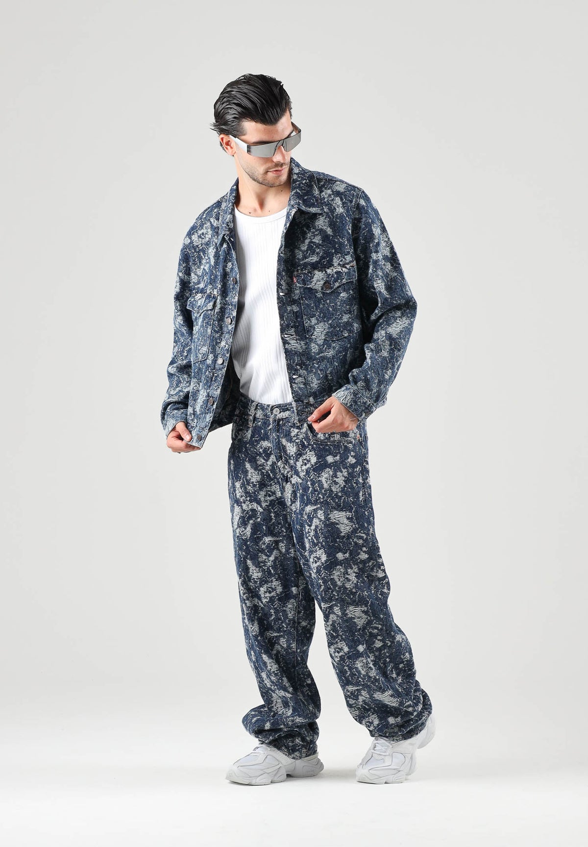 LEVI'S® Jeans 578™ BAGGY Dark Wash, blu indaco scuro, per uomo e donna con motivo fantasia all-over. A4750-0134 . LEVI'S® 