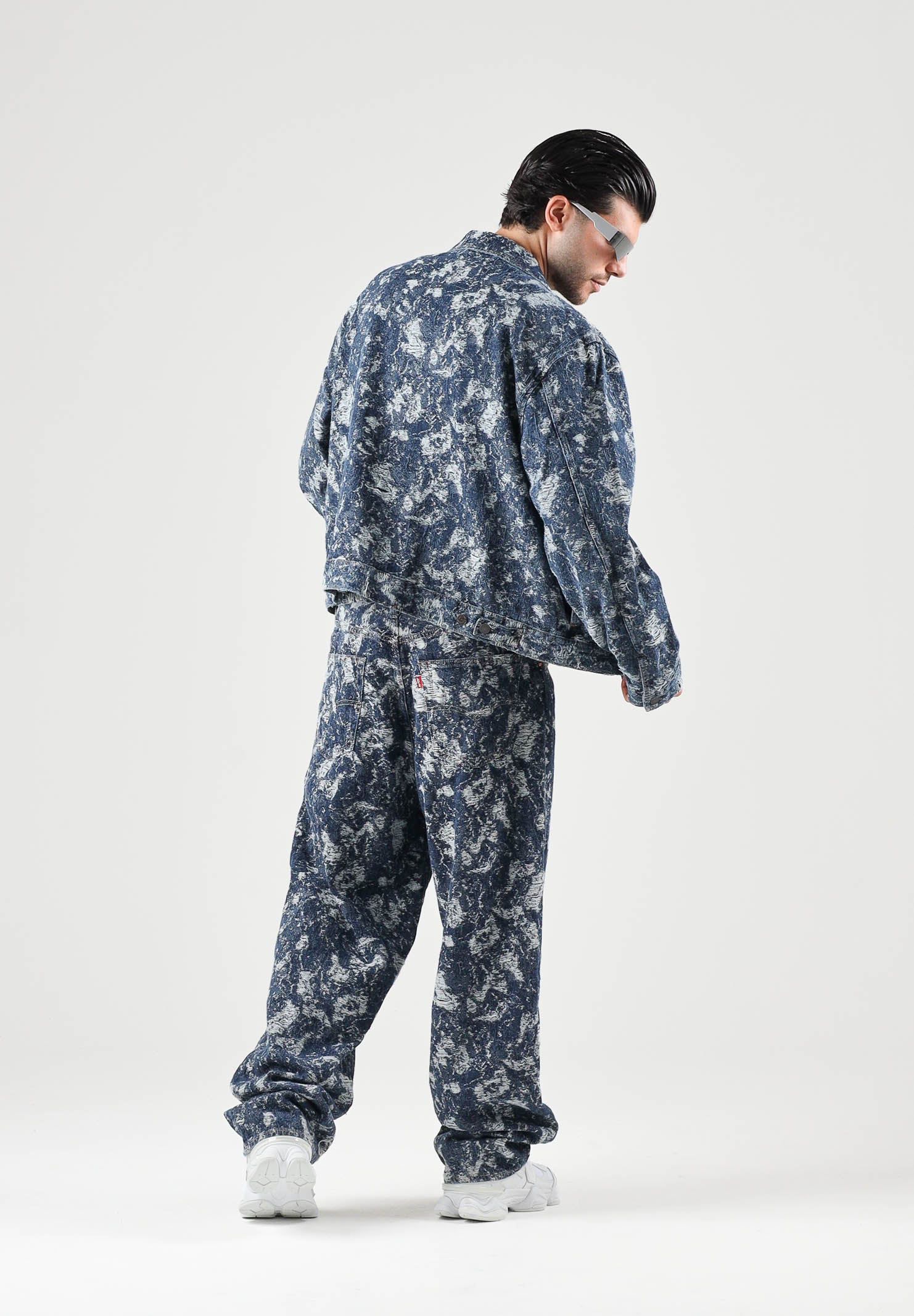LEVI'S® Jeans 578™ BAGGY Dark Wash, blu indaco scuro, per uomo e donna con motivo fantasia all-over. A4750-0134 . LEVI'S® 
