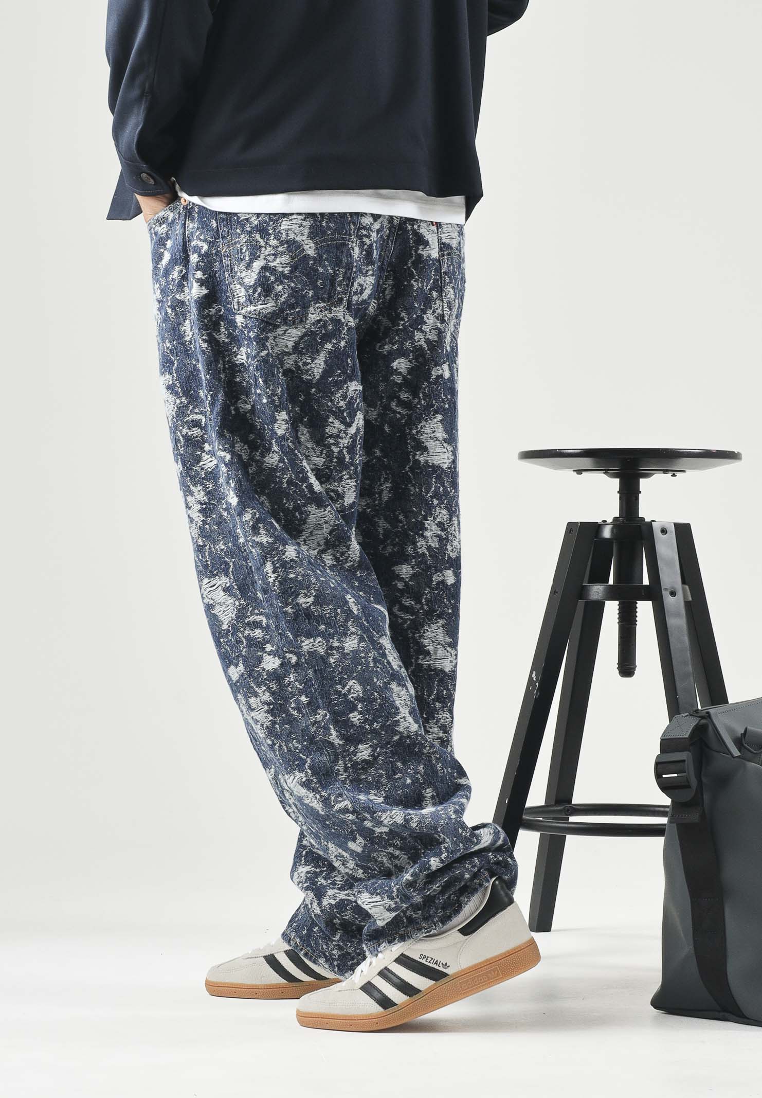 LEVI'S® Jeans 578™ BAGGY Dark Wash, blu indaco scuro, per uomo e donna con motivo fantasia all-over. A4750-0134 . LEVI'S® 