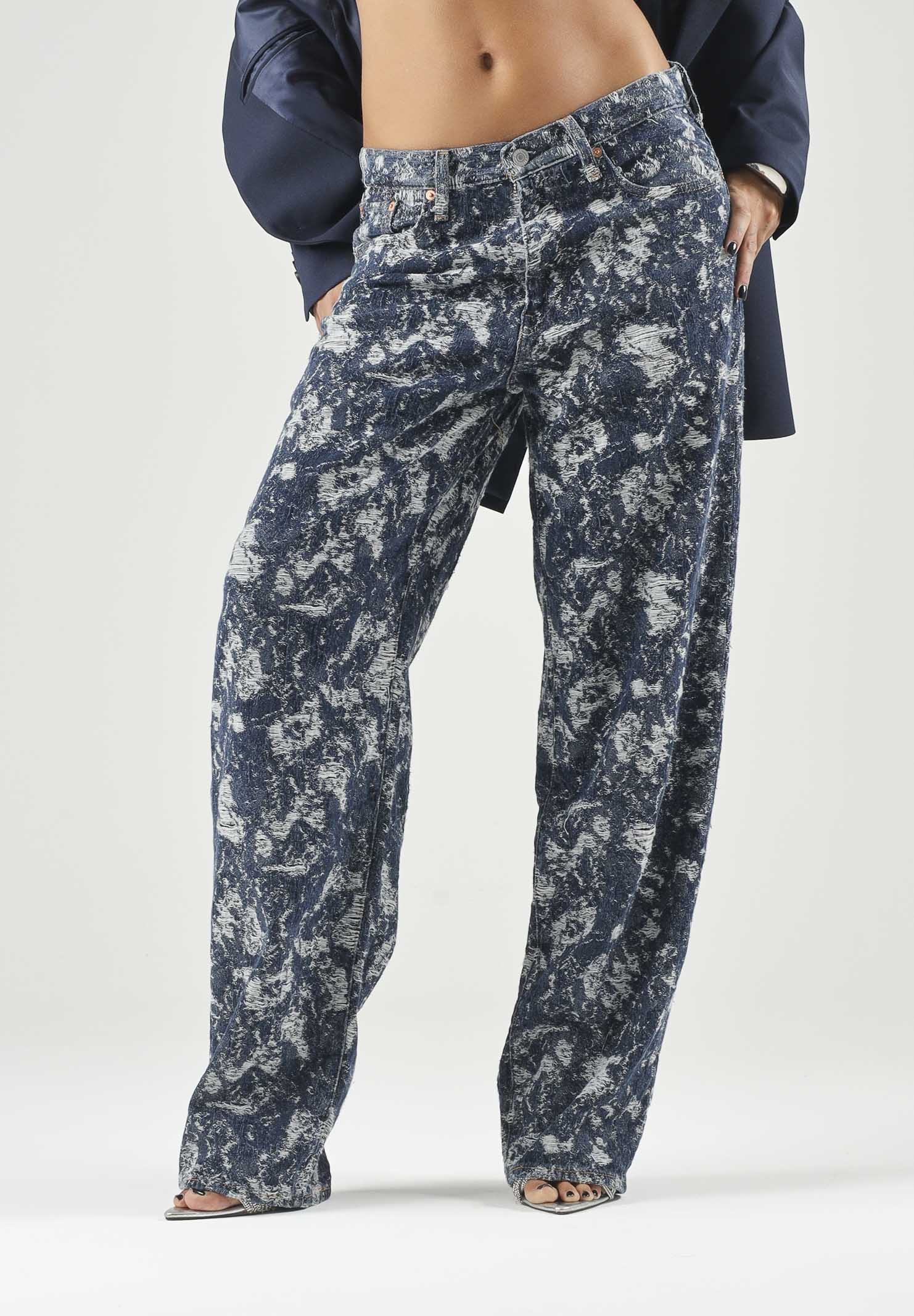 LEVI'S® Jeans 578™ BAGGY Dark Wash, blu indaco scuro, per uomo e donna con motivo fantasia all-over. A4750-0134 . LEVI'S® 