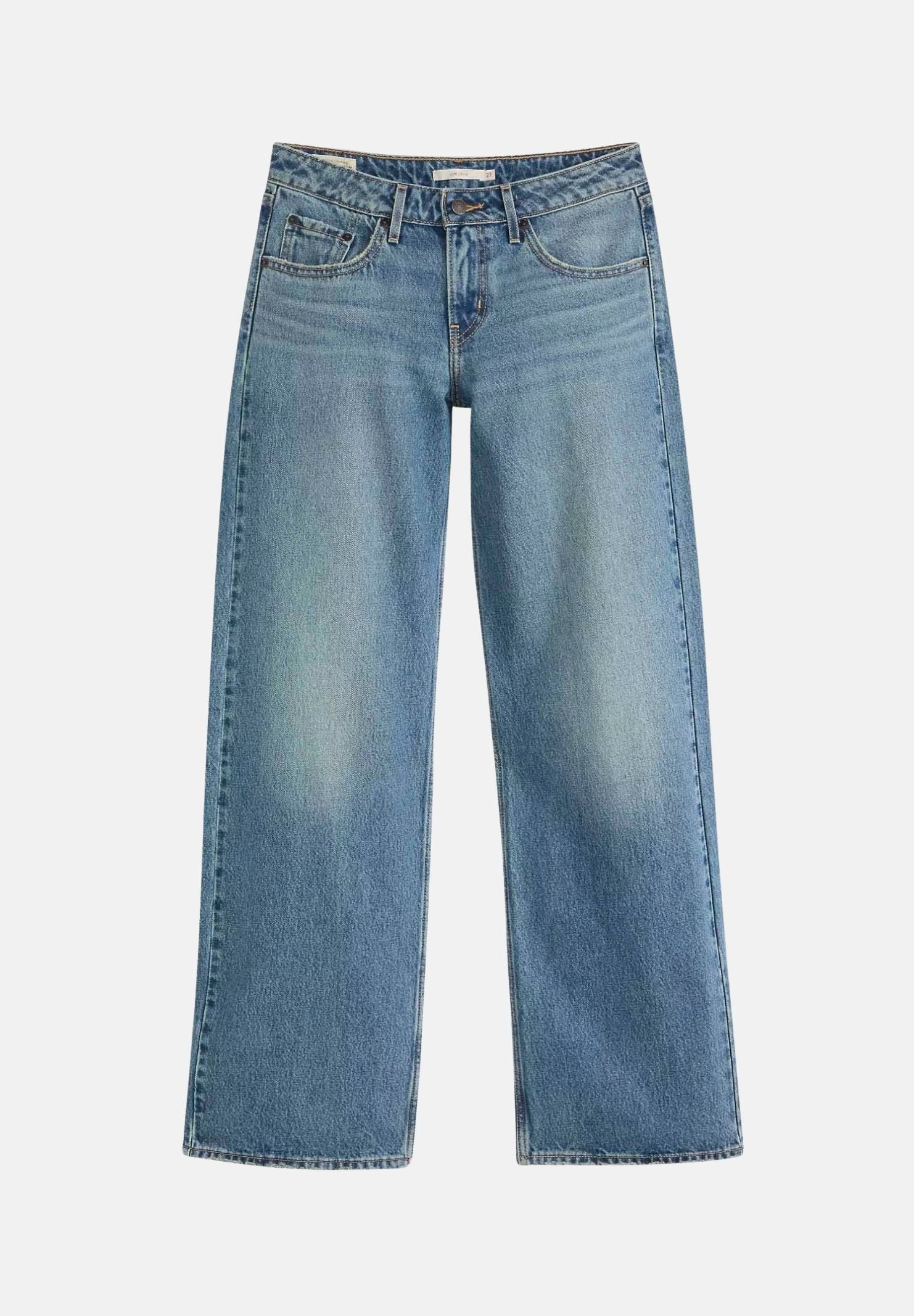 LEVI'S Jeans LOW LOOSE Med Indigo blu da donna con lavaggio sfumato e gamba ampia. A5566-0028 . LEVI'S® 