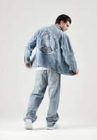 LEVI'S® Giubbotto di jeans denim blu medio per uomo con tasche con patta e bottoni metallici A5782-0128 . LEVI'S® 
