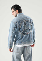 LEVI'S® Giubbotto di jeans denim blu medio per uomo con tasche con patta e bottoni metallici A5782-0128 . LEVI'S® 