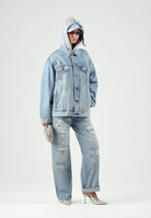 LEVI'S® Giubbotto di jeans denim blu medio per uomo e donna con tasche con patta e bottoni metallici A5782-0128 . LEVI'S® 