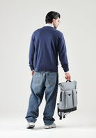 LEVI'S Maglia girocollo CREWNECK JUMPER blu da uomo con dettagli a costine e logo sul petto. A7207-0041 . LEVI'S® 