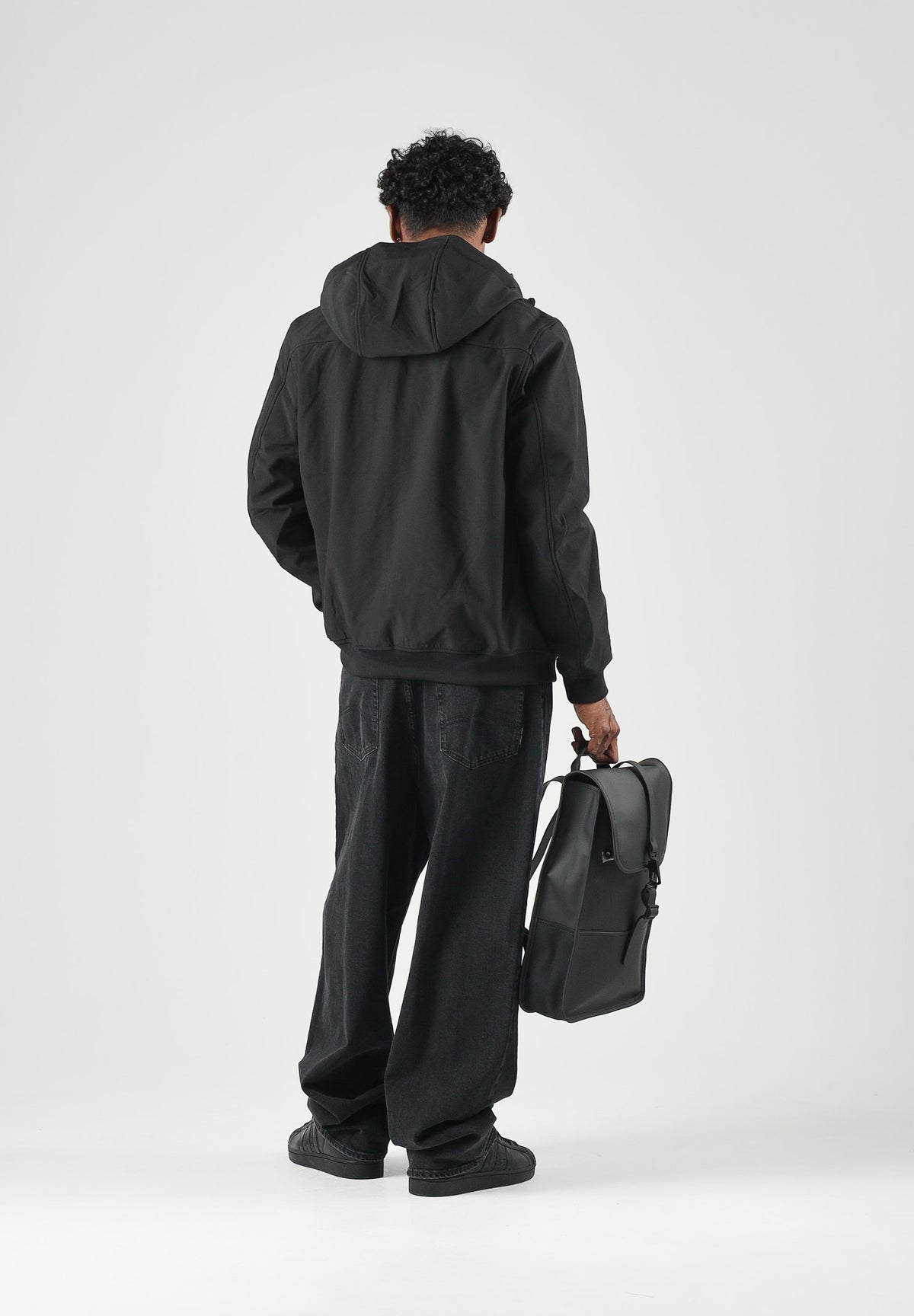 LYLE & SCOTT Giacca a vento softshell foderata in pile nera da uomo JK2110V Z865 LYLE & SCOTT 