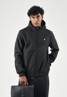 LYLE & SCOTT Giacca a vento softshell foderata in pile nera da uomo JK2110V Z865 LYLE & SCOTT 