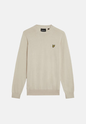 LYLE & SCOTT Maglioncino girocollo panna da uomo con mini logo KN2110VC W870 LYLE & SCOTT 