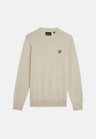LYLE & SCOTT Maglioncino girocollo panna da uomo con mini logo KN2110VC W870 LYLE & SCOTT 
