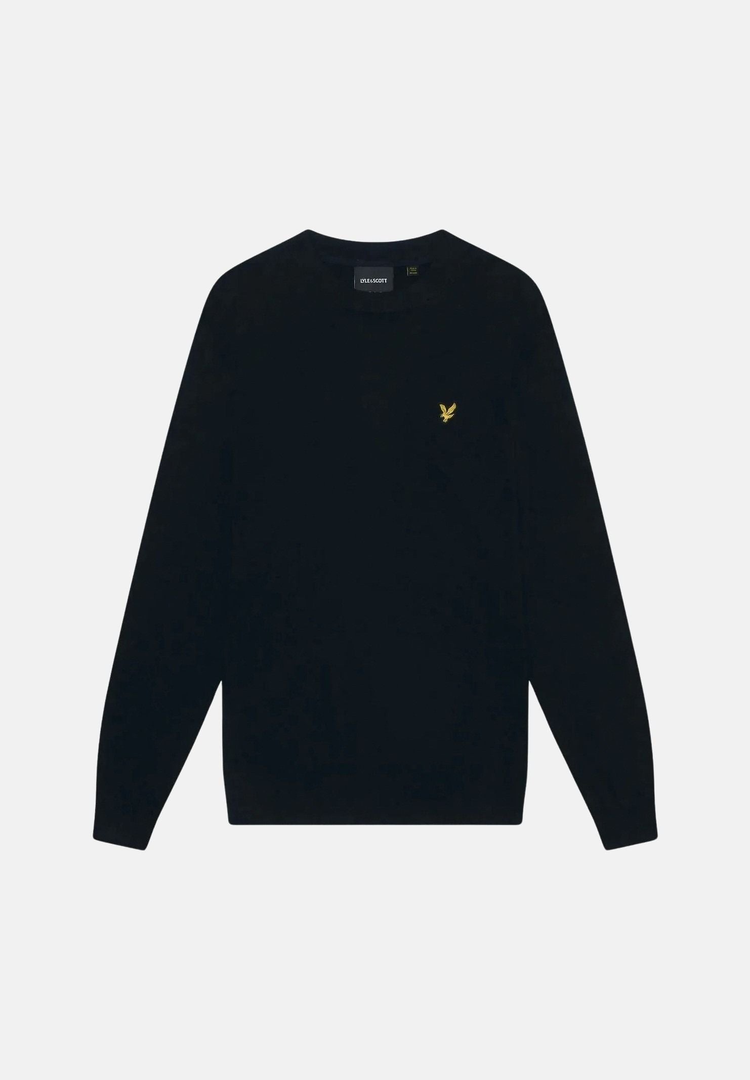 LYLE & SCOTT Maglioncino girocollo navy-blu scuro da uomo con mini logo KN2110VC Z271 LYLE & SCOTT 