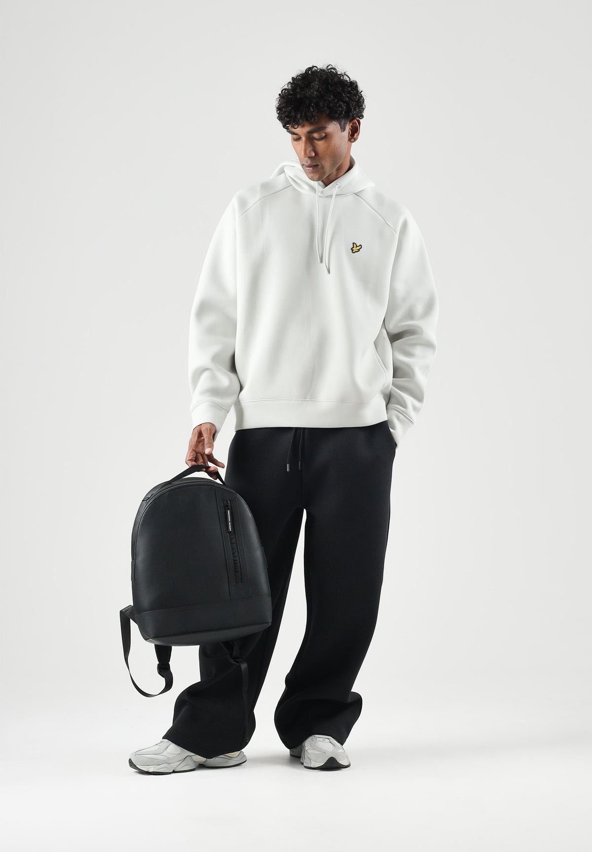 LYLE & SCOTT Felpa con cappuccio CUSHIONED INTERLOCK HOODIE grigio ghiaccio da uomo ML2569V Z804 LYLE & SCOTT 