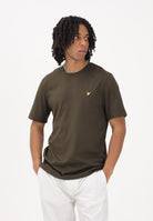 LYLE & SCOTT T-shirt a manica corta verde oliva da uomo con patch logo TS400VOG W485 LYLE & SCOTT 