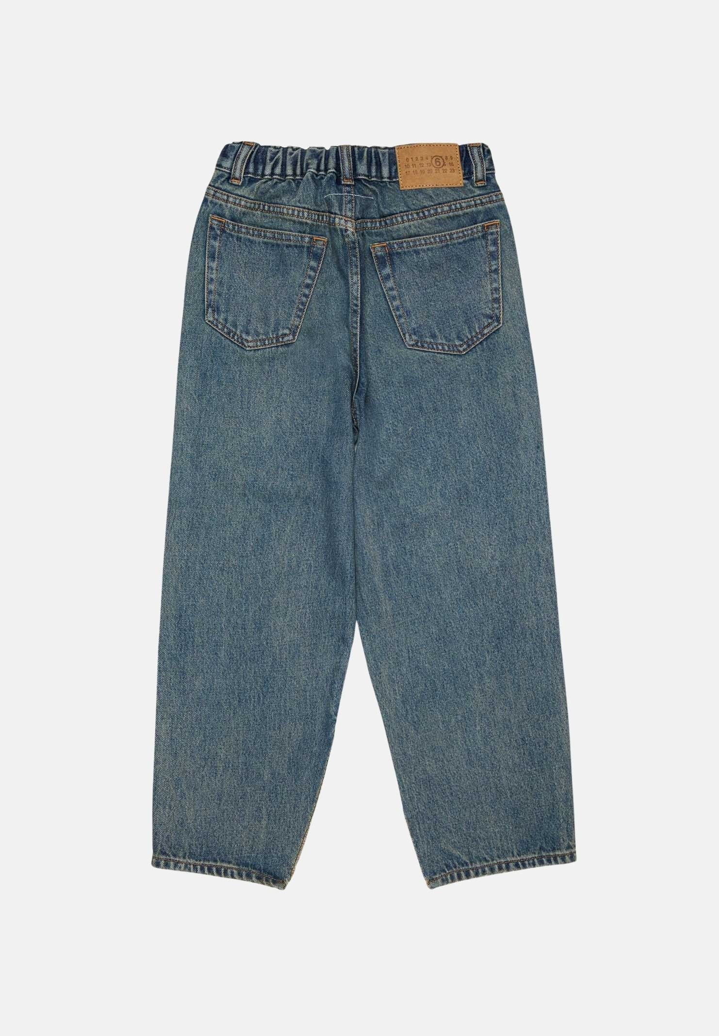 MM6 MAISON MARGIELA Jeans 5 Pockets in denim per donna, ragazzi e bambini con cinque tasche, gamba dritta M60452MM08D M601 MAISON MARGIELA 