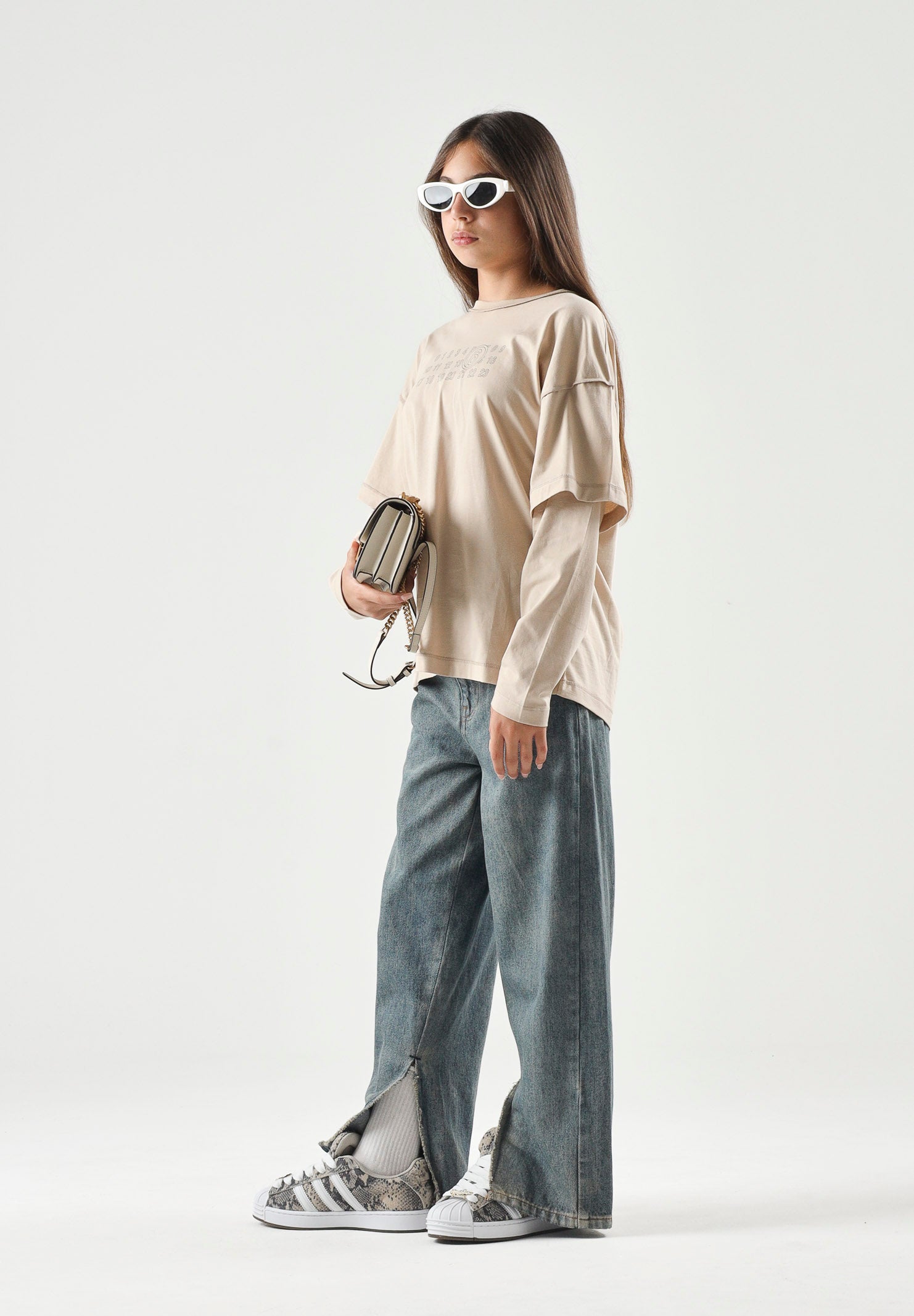 MM6 MAISON MARGIELA Jeans 5 Pockets in denim per donna, ragazzi e bambini con cinque tasche, gamba dritta M60452MM08D M601 MAISON MARGIELA 