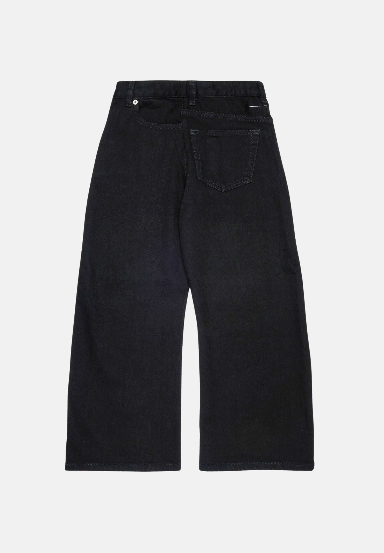 MM6 MAISON MARGIELA Jeans in denim nero per donna, ragazzi e bambini con taglio dritto M60969MM09E M6900 MAISON MARGIELA 
