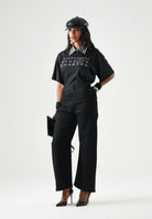 MM6 MAISON MARGIELA Jeans in denim nero per donna, ragazzi e bambini con taglio dritto M60969MM09E M6900 MAISON MARGIELA 