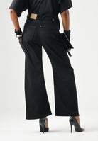 MM6 MAISON MARGIELA Jeans in denim nero per donna, ragazzi e bambini con taglio dritto M60969MM09E M6900 MAISON MARGIELA 