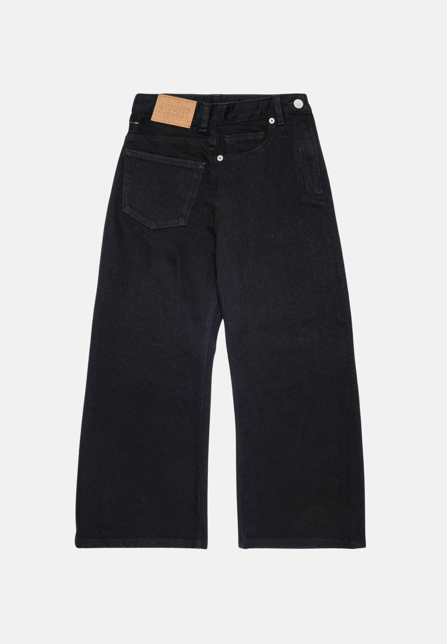 MM6 MAISON MARGIELA Jeans in denim nero per donna, ragazzi e bambini con taglio dritto M60969MM09E M6900 MAISON MARGIELA 
