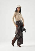 MM6 MAISON MARGIELA Dolcevita in misto lana beige per donna, ragazzi e bambinicon logo frontale M61064MM06Q M6712 MAISON MARGIELA 