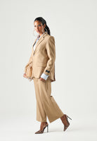 MM6 MAISON MARGIELA Blazer with logo con logo applicato sulla manica, colore brand Toffee, per donna, ragazzi, bambini M61076MM03D M6714 MAISON MARGIELA 