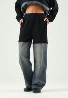 MM6 MAISON MARGIEL Jeans PANTS IBRID denim-nero per donna, ragazzi e bambini M61084MM09G M6C08 MAISON MARGIELA 