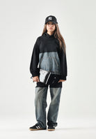 MM6 MAISON MARGIEL Jeans PANTS IBRID denim-nero per donna, ragazzi e bambini M61084MM09G M6C08 MAISON MARGIELA 