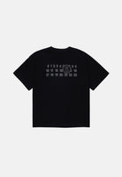 MM6 MAISON MARGIELA T-shirt manica corta nera per donna, ragazzi e bambini con logo numerico MM6 stampato sul davanti. M61117MM02Y M6900 MAISON MARGIELA 