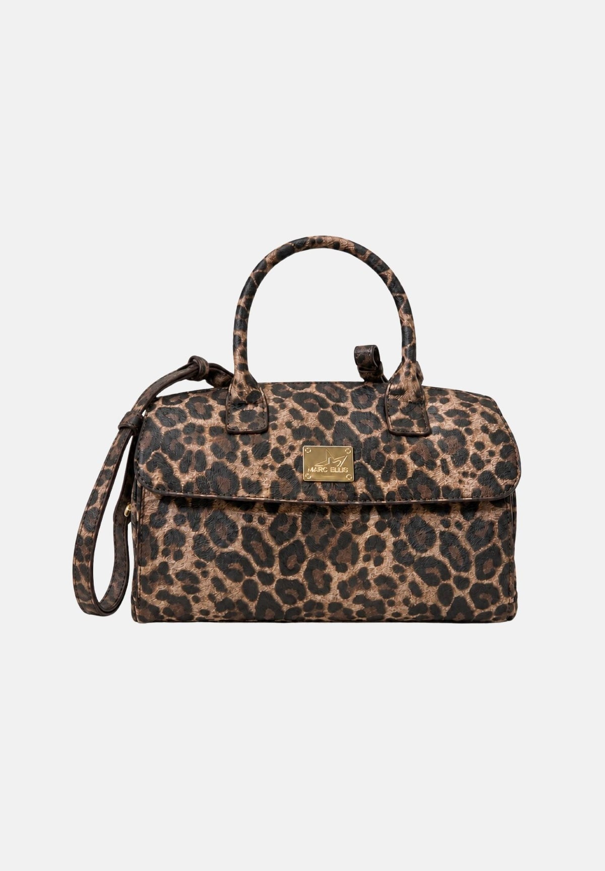 MARC ELLIS Borsa a mano ALYSA LEO marrone leopardato per donna con elegante stampa animalier ALYSA-LEO LE MARC ELLIS 