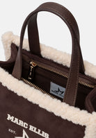MARC ELLIS Borsa a mano BUBY-BUCKSKIN S marrone cioccolato per donna con eleganti profili in ecopelliccia BUBY-BUCKSKIN-S CH MARC ELLIS 