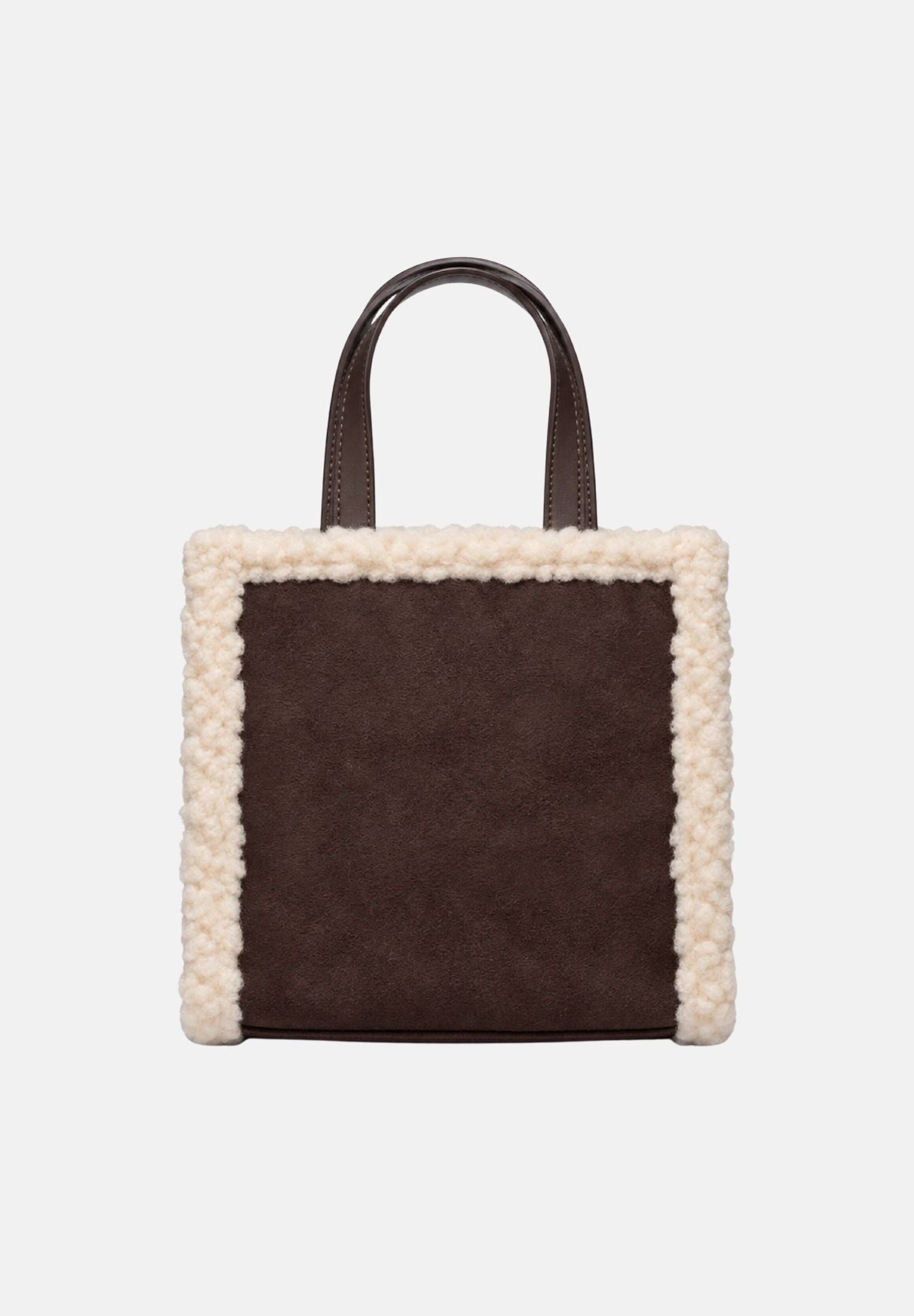 MARC ELLIS Borsa a mano BUBY-BUCKSKIN S marrone cioccolato per donna con eleganti profili in ecopelliccia BUBY-BUCKSKIN-S CH MARC ELLIS 