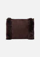 MARC ELLIS  Pochette BUBY-CARACAL marrone scuro da donna con inserti laterali effetto pelliccia e cinturino da polso. BUBY-CARACAL-C CH MARC ELLIS 