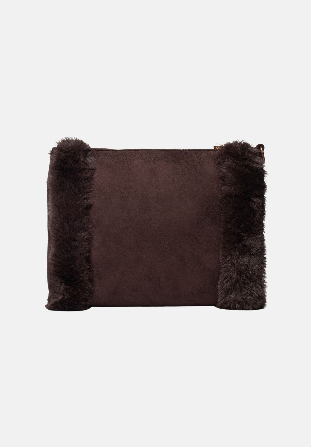 MARC ELLIS  Pochette BUBY-CARACAL marrone scuro da donna con inserti laterali effetto pelliccia e cinturino da polso. BUBY-CARACAL-C CH MARC ELLIS 