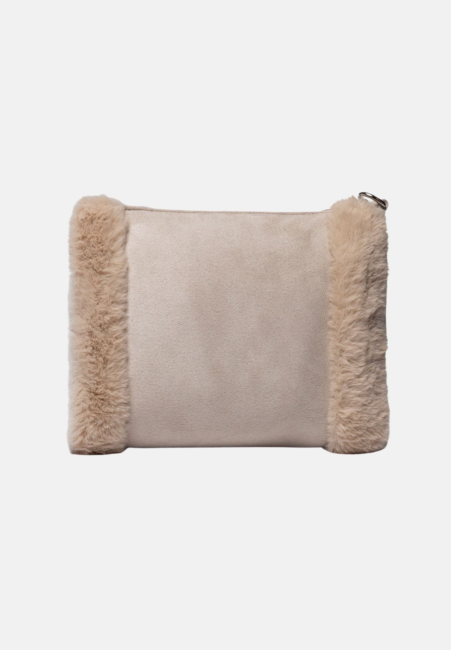 MARC ELLIS Pochette beige da donna con inserti laterali effetto pelliccia e cinturino da polso. BUBY-CARACAL-C DABE MARC ELLIS 