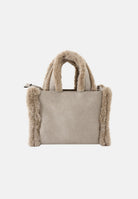 MARC ELLIS Borsa a mano BUBY CARACAL S  beige scuro per donna con soffici profili laterali in ecopelliccia BUBY-CARACAL-S DABE MARC ELLIS 
