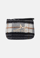 MARC ELLIS Pochette a mano BUBY PLAID  nero-grigio per donna con raffinata fantasia scozzese plaid BUBY-PLAID-C BL MARC ELLIS 