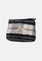 MARC ELLIS Pochette a mano BUBY PLAID  nero-grigio per donna con raffinata fantasia scozzese plaid BUBY-PLAID-C BL MARC ELLIS 