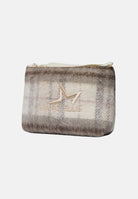 MARC ELLIS Pochette a mano BUBY PLAID  beige scuro per donna con raffinata fantasia scozzese plaid BUBY-PLAID-C DABE MARC ELLIS 