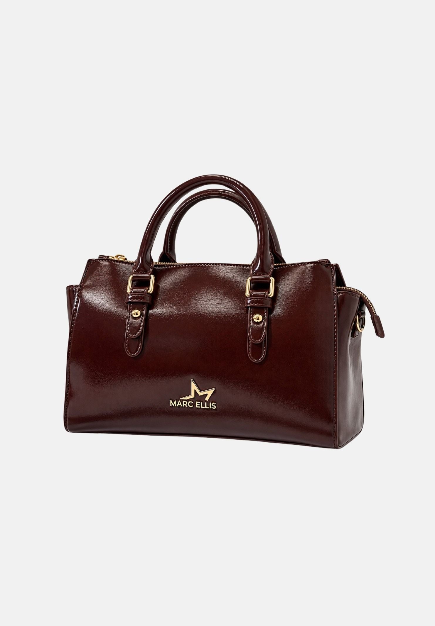 MARC ELLIS Borsa a mano CATHY-STAR  marrone cioccolato per donna con elegante design bauletto CATHY-STAR CH MARC ELLIS 