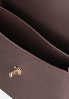 MARC ELLIS Borsa a mano FLAT EAR M cioccolato per donna con patta frontale, logo metallico e dettagli oro chiaro. FLAT-EAR-M CHLIGO MARC ELLIS 
