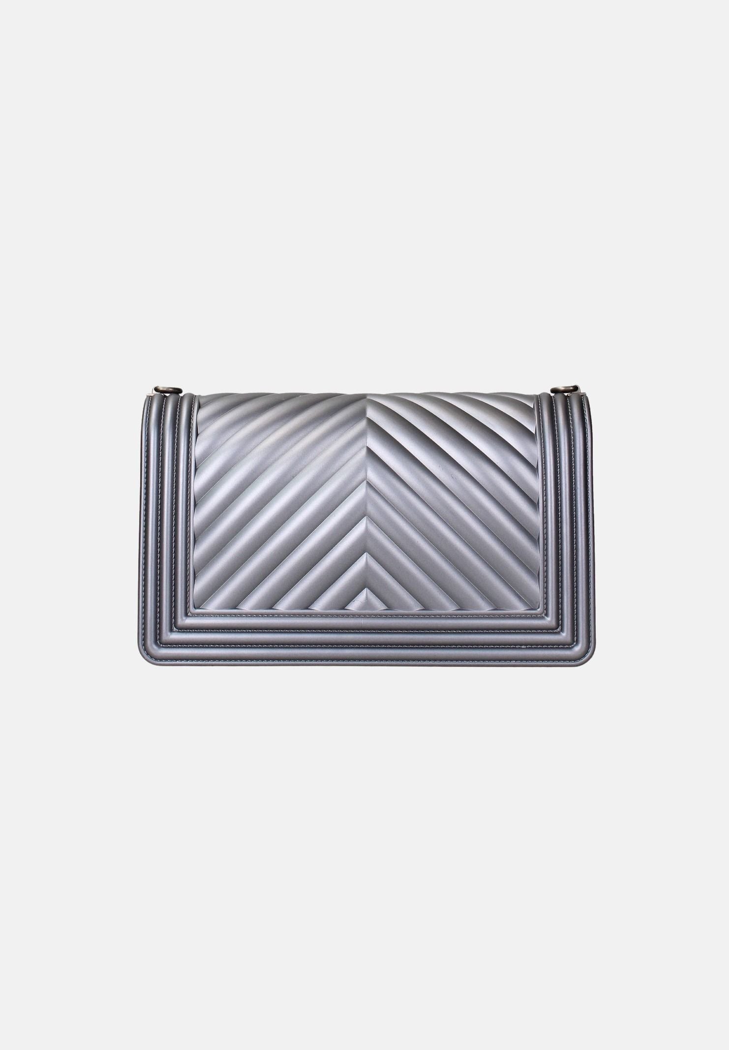 MARC ELLIS Borsa a tracolla FLAT M  grigio canna di fucile da donna con lavorazione chevron FLAT-M-27 GUMEMA MARC ELLIS 