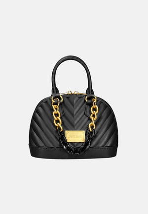 MARC ELLIS Borsa a mano FLAT-MAYA nera per donna con elegante lavorazione trapuntata a chevron FLAT-MAYA-M27 BLMAGO MARC ELLIS 