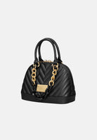 MARC ELLIS Borsa a mano FLAT-MAYA nera per donna con elegante lavorazione trapuntata a chevron FLAT-MAYA-M27 BLMAGO MARC ELLIS 