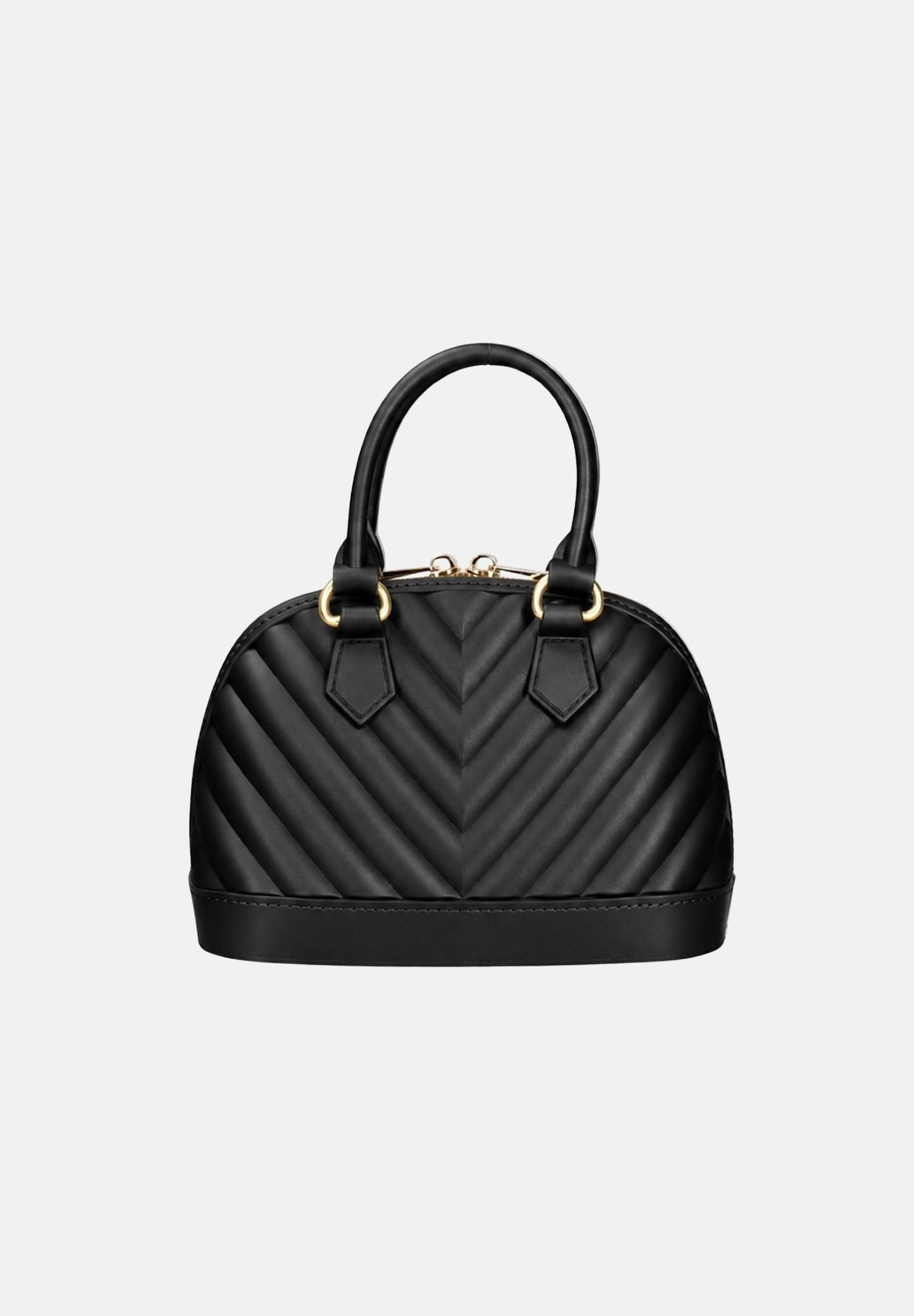 MARC ELLIS Borsa a mano FLAT-MAYA nera per donna con elegante lavorazione trapuntata a chevron FLAT-MAYA-M27 BLMAGO MARC ELLIS 