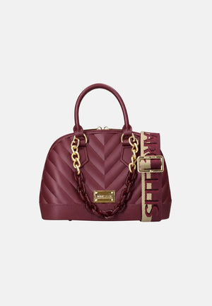 MARC ELLIS Borsa a mano FLAT MAYA M  bordeaux per donna con elegante lavorazione trapuntata a chevron FLAT-MAYA-M27 BUMAGO MARC ELLIS 