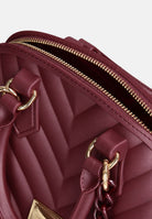 MARC ELLIS Borsa a mano FLAT MAYA M  bordeaux per donna con elegante lavorazione trapuntata a chevron FLAT-MAYA-M27 BUMAGO MARC ELLIS 